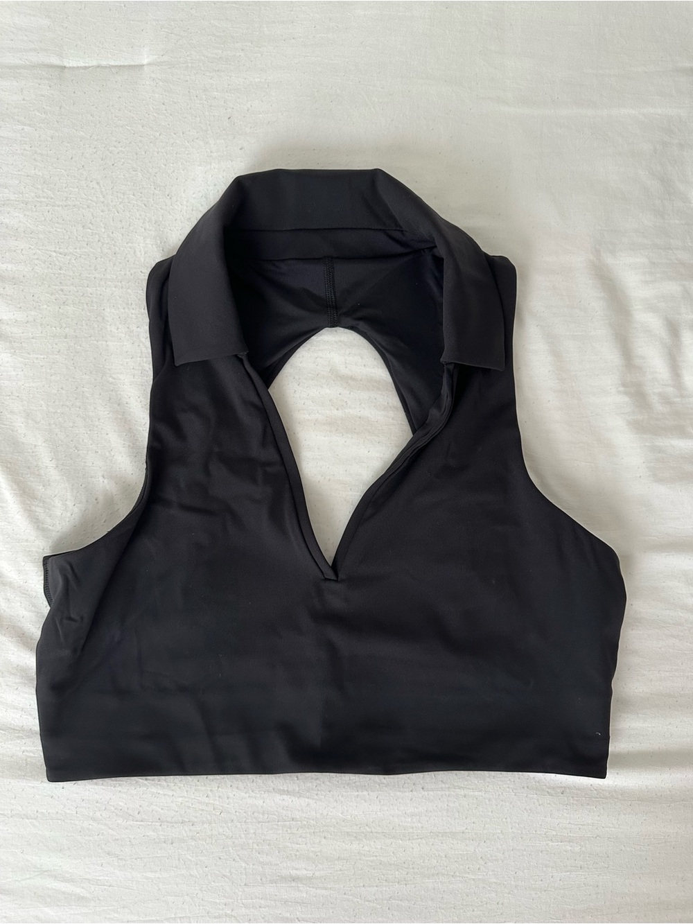 lululemon athletica Sleeveless Collared V-Cut Sports Bra- Black